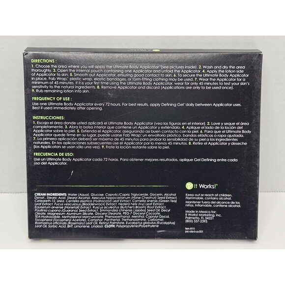It Works! Ultimate Body Applicator Contouring Wraps, 4 Applications New Open Box - Picture 2 of 5